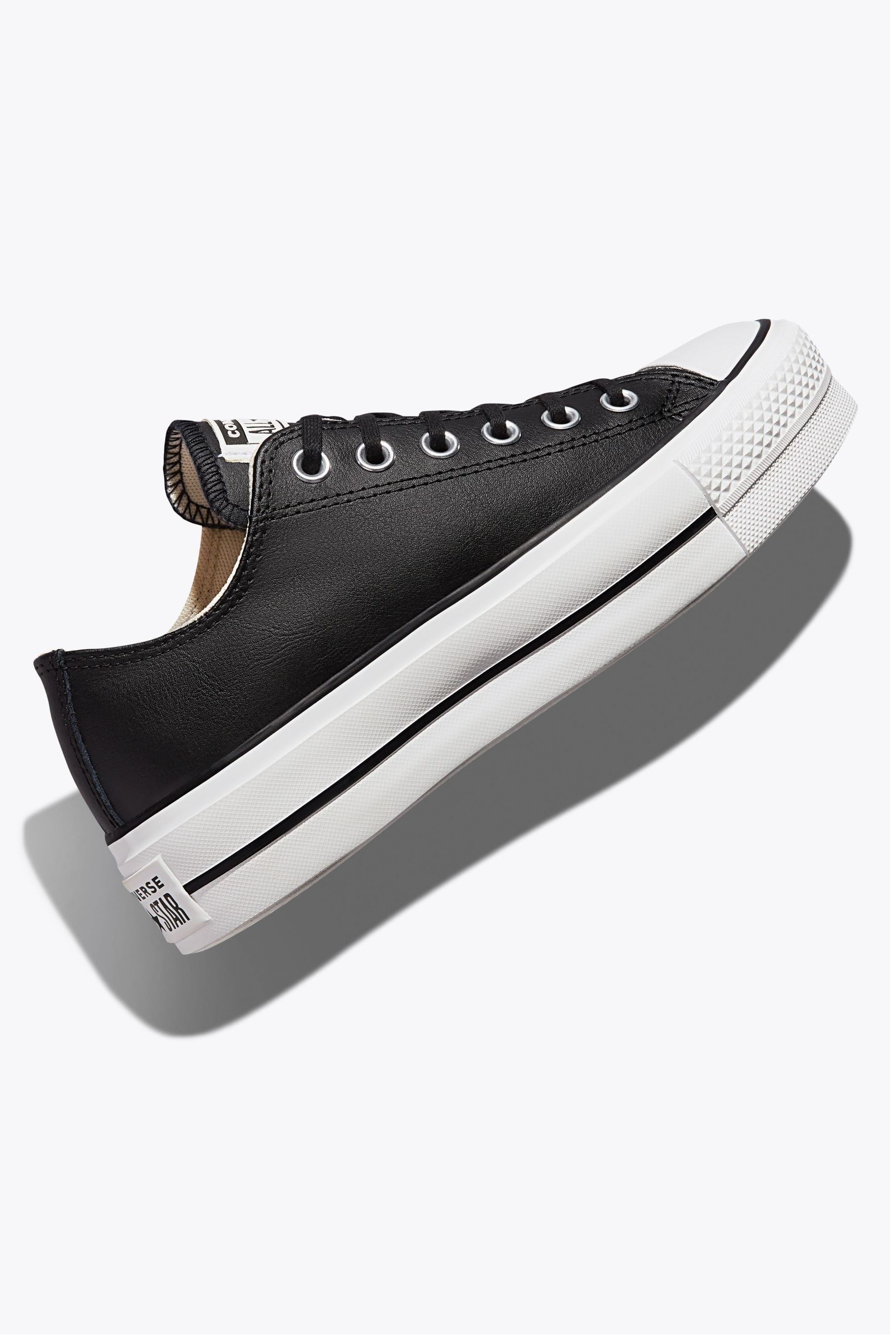 Buy Converse Black Chuck Taylor All Star Leather Lift Platform Trainers from the Next UK online shop