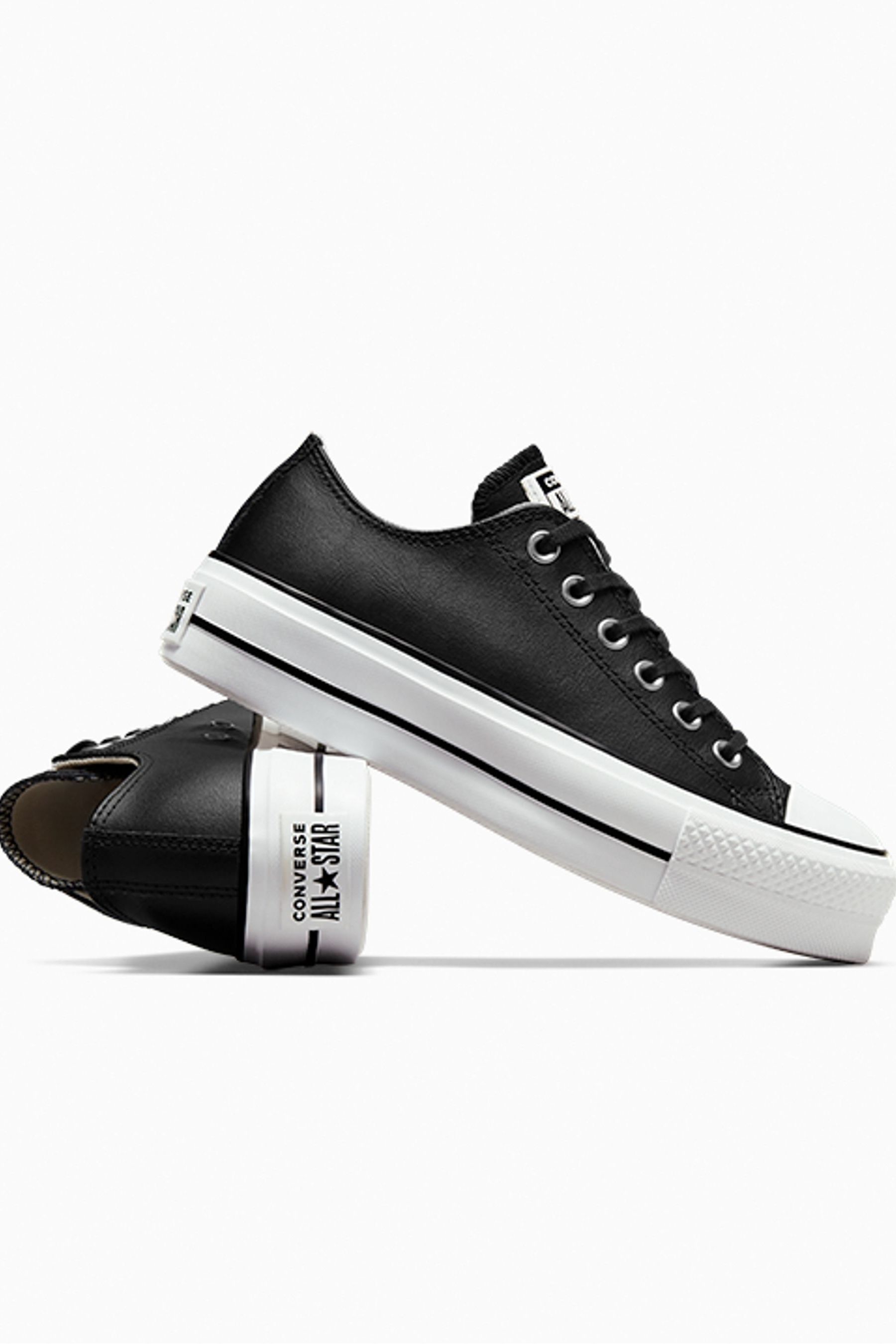 Buy Converse Black Chuck Taylor All Star Leather Lift Platform Trainers from the Next UK online shop