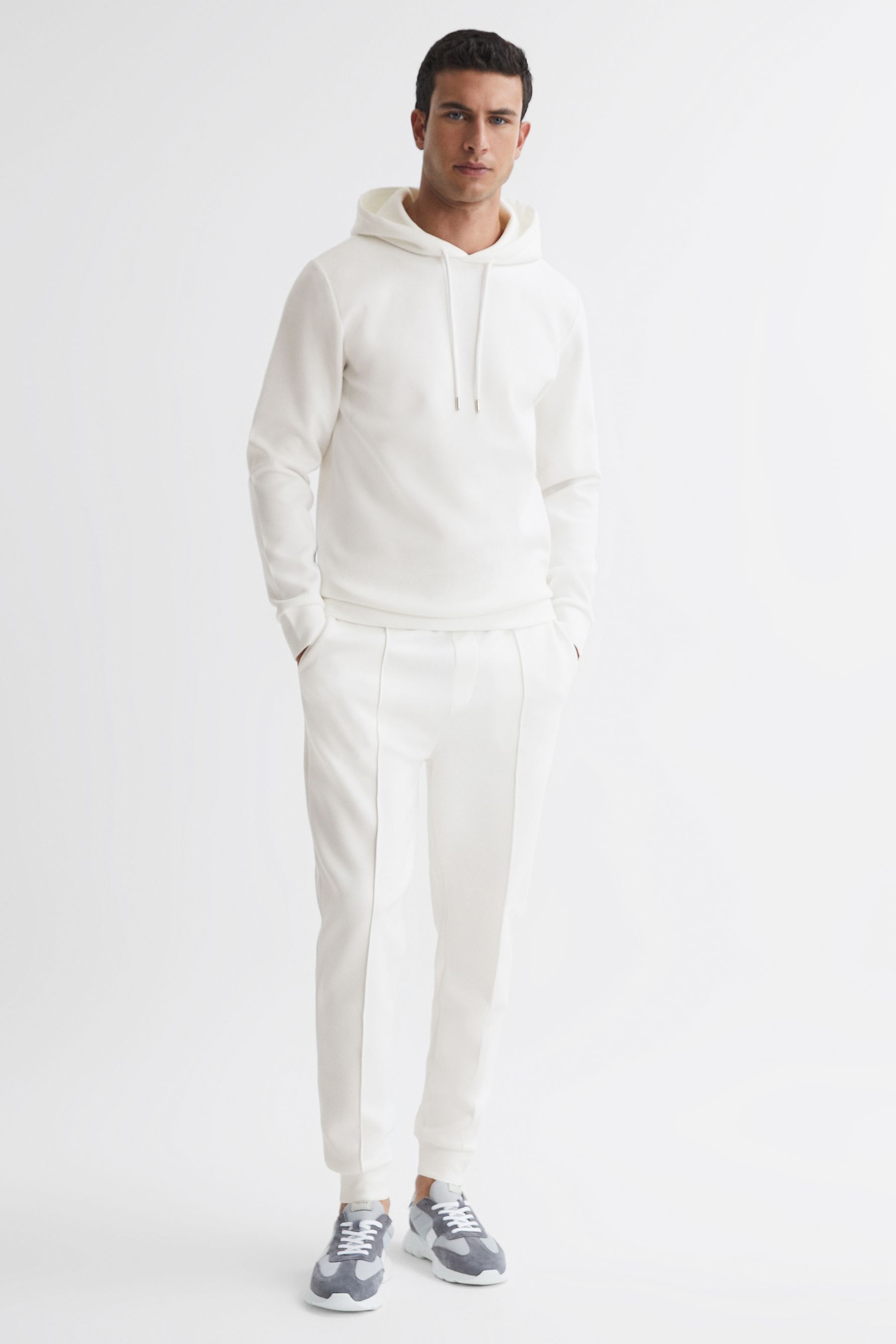 Buy Reiss White Premier Plain Drawstring Loungewear Joggers from