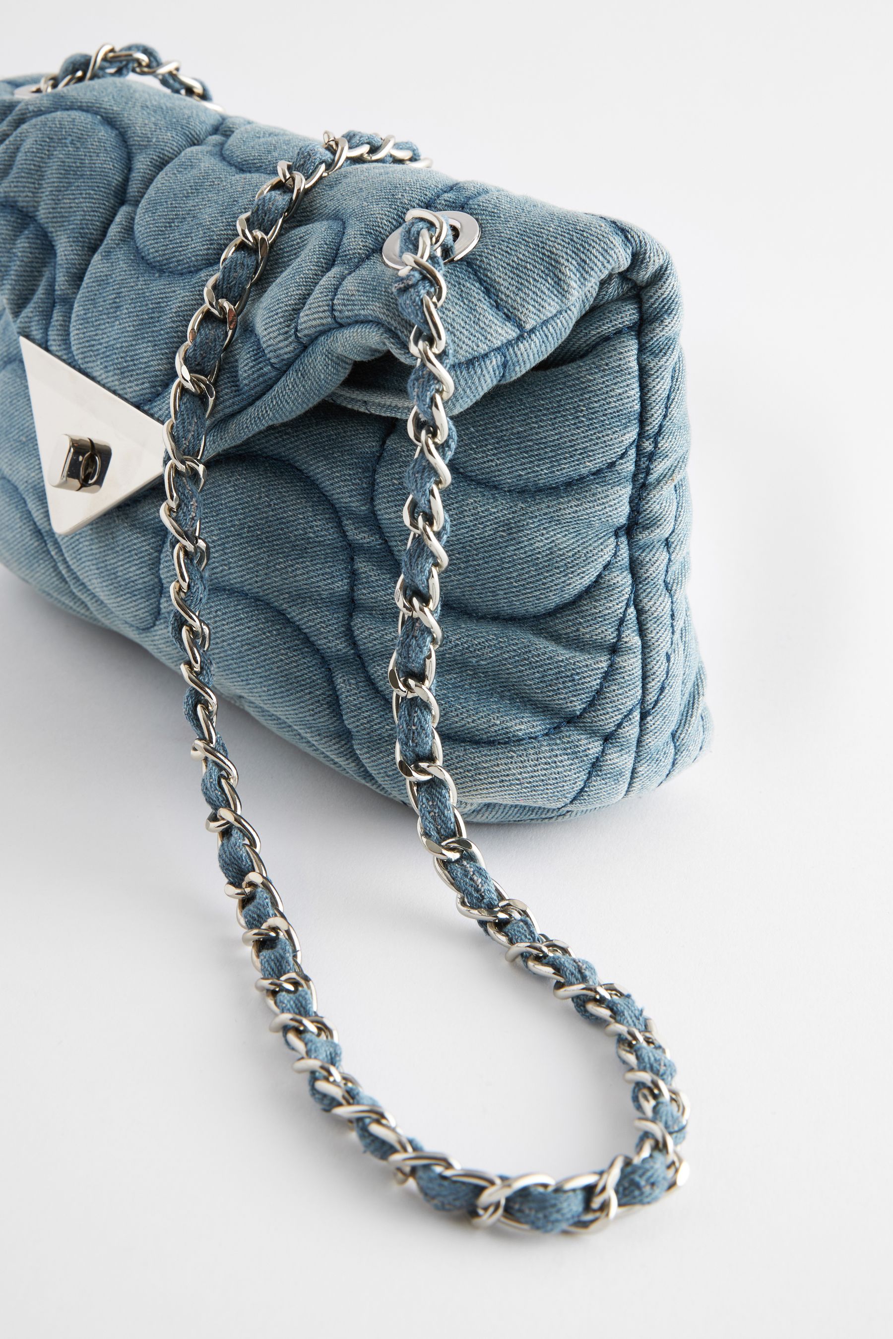 Buy Blue Denim Quilted Cross Body Bag from the Next UK online shop
