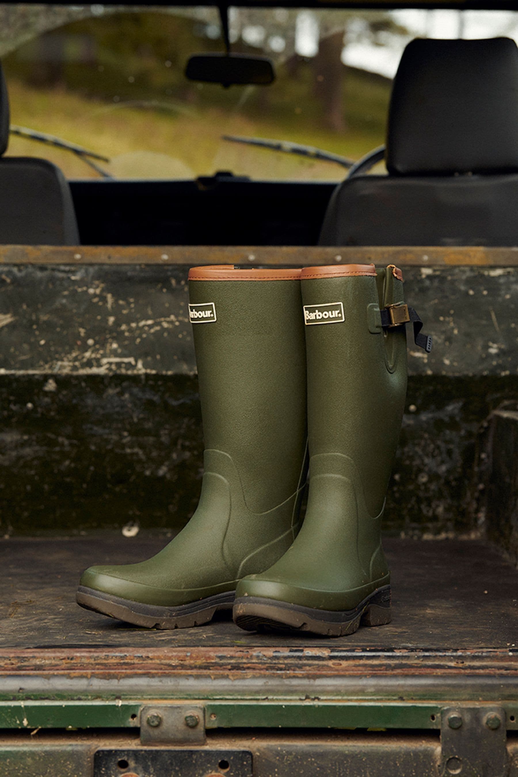 Olive green wellies sales
