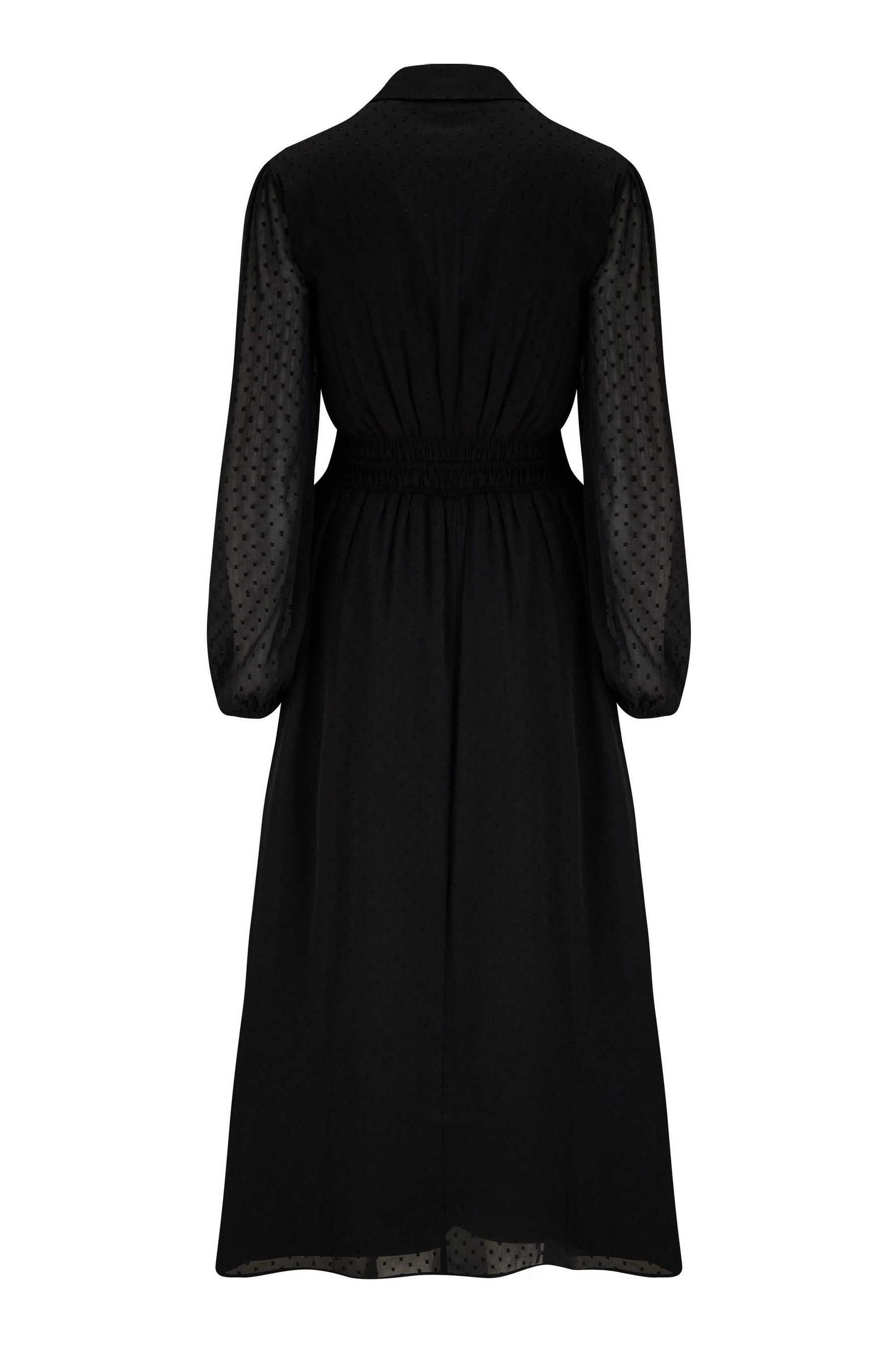 Black dress with chiffon sleeves outlet