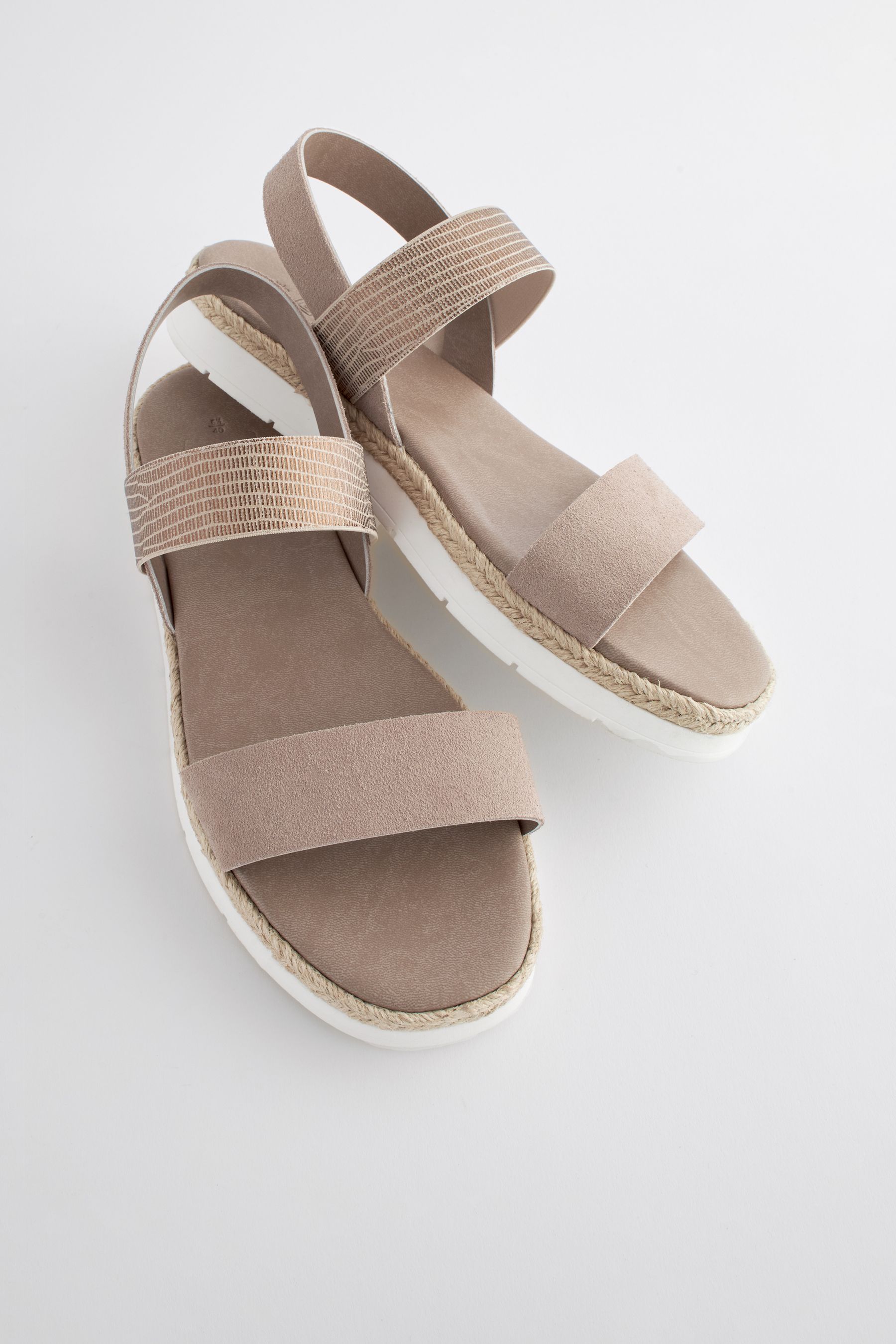 Buy Nude Forever Comfort Elasticated Straps Sandals from the Next UK online shop
