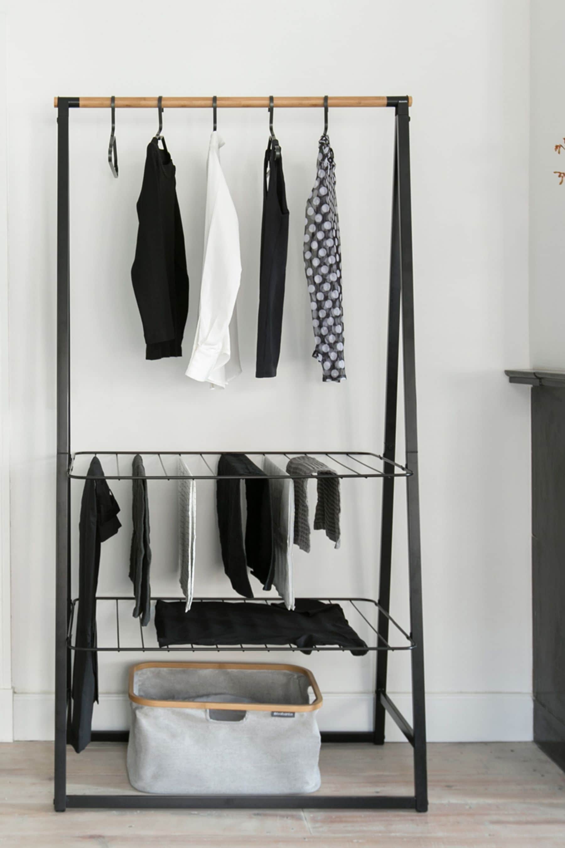 Brabantia Black Large Linn Clothes Rail And Storage Unit
