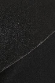 Quiz Black Scuba Crepe Maxi Dress With Satin Asymmetric Shoulder Detail - Image 4 of 4