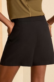 Love & Roses Black Tab Tailored Button Shorts - Image 4 of 4