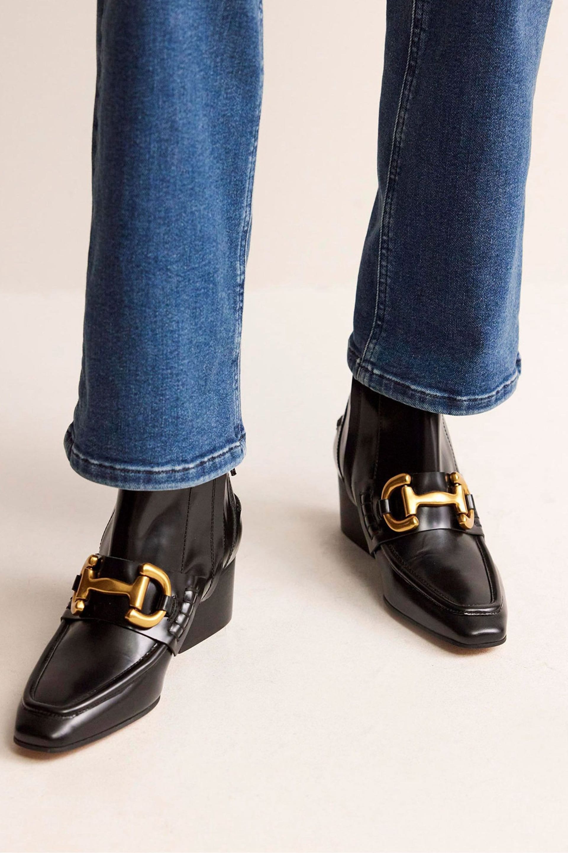Boden Black Snaffle-Trim Ankle Boots - Image 4 of 4