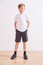 Grey Regular Waist Flat Front Shorts (3-14yrs) - Image 1 of 4