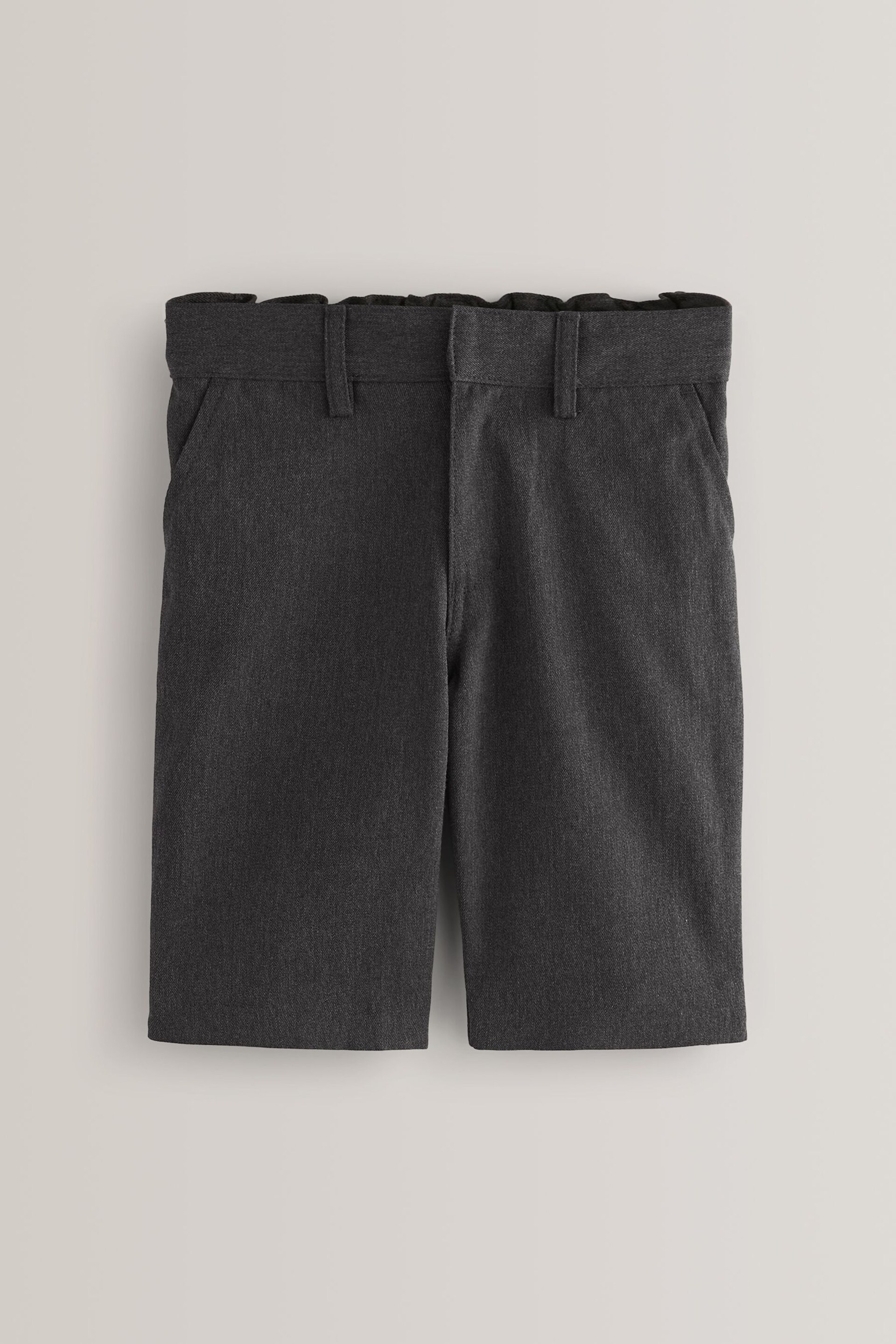 Grey Regular Waist Flat Front Shorts (3-14yrs) - Image 2 of 4