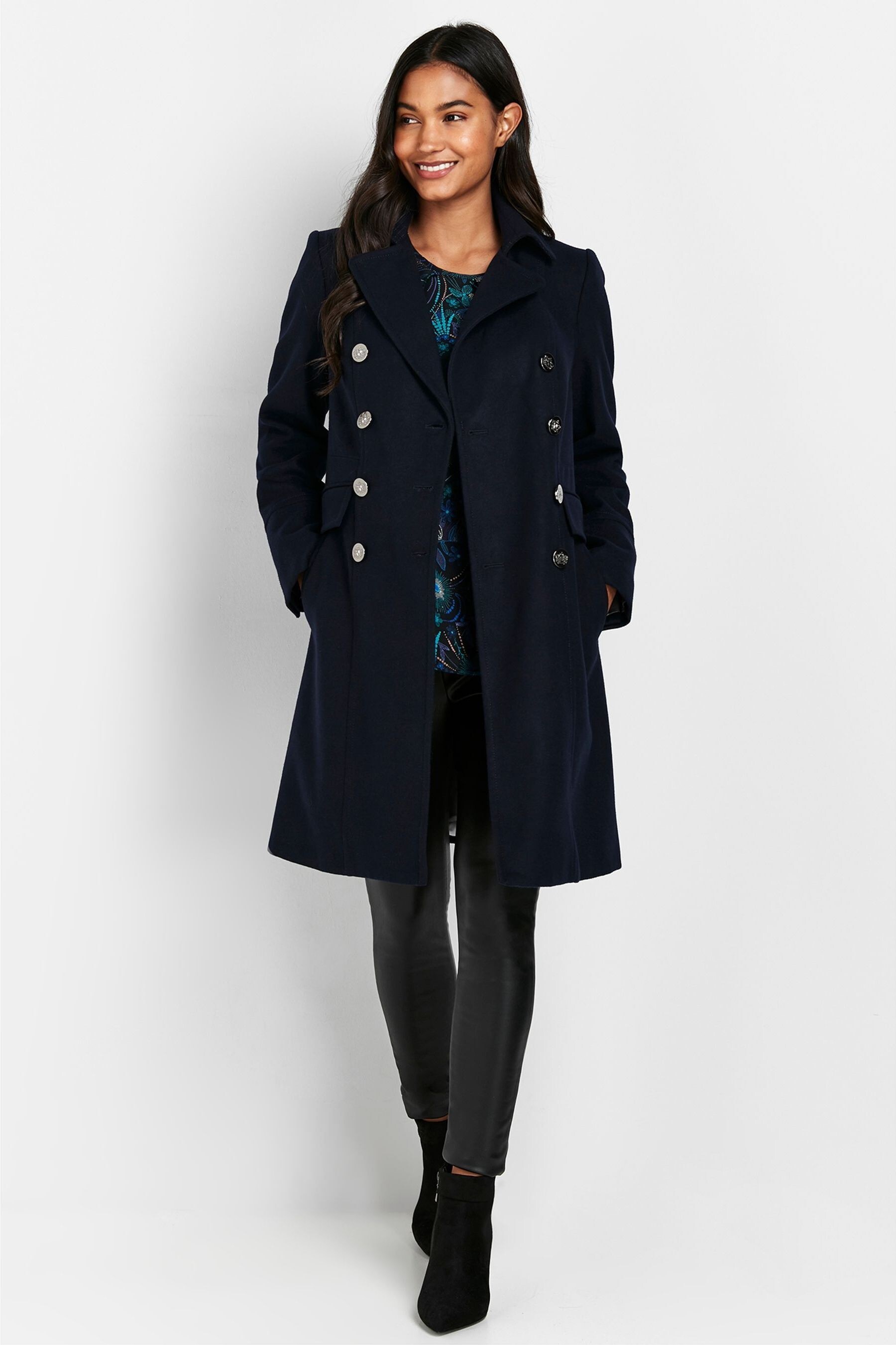 Wallis blue new arrivals coat
