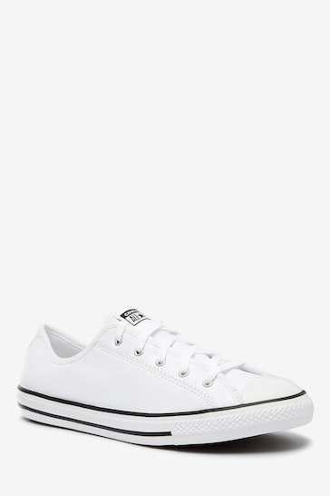 Converse White Dainty Leather Trainers