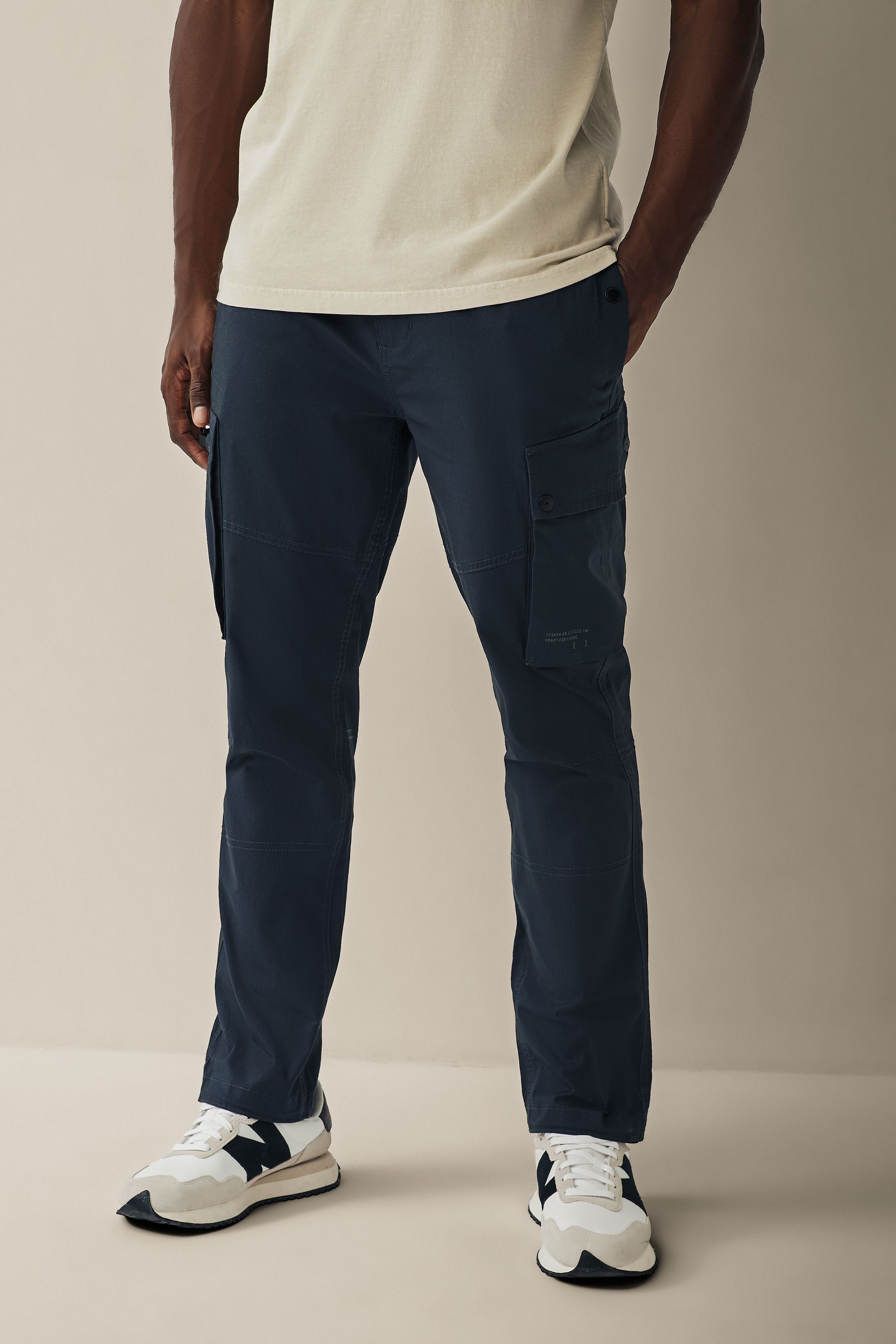 Buy Navy Blue Slim Lightweight Stretch Cargo Utility Trousers from the Next UK online shop