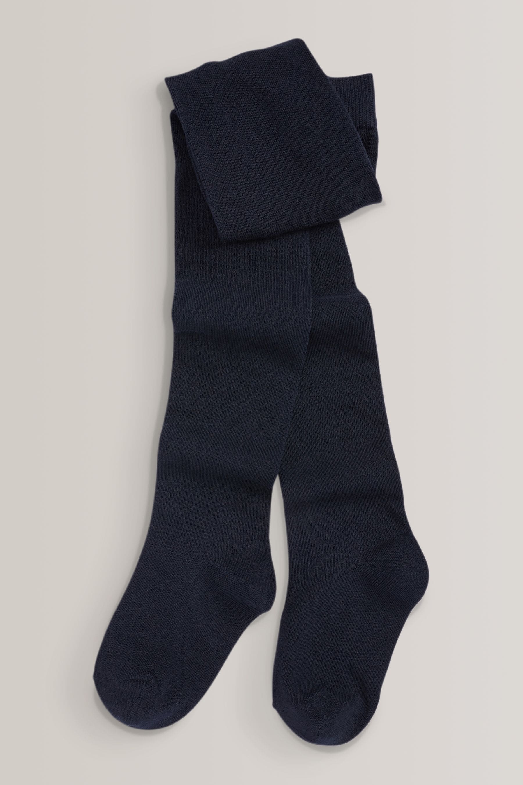 NEXT Navy Blue Regular Length 3 Pack Cotton Rich School Tights 1314years Childrens