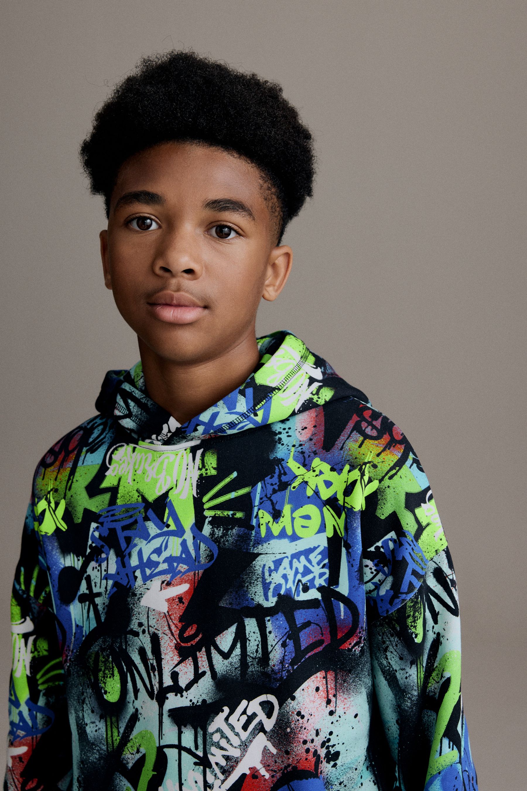Buy Multi 100 Cotton Graffiti Print Hoodie 3 16yrs from Next Australia