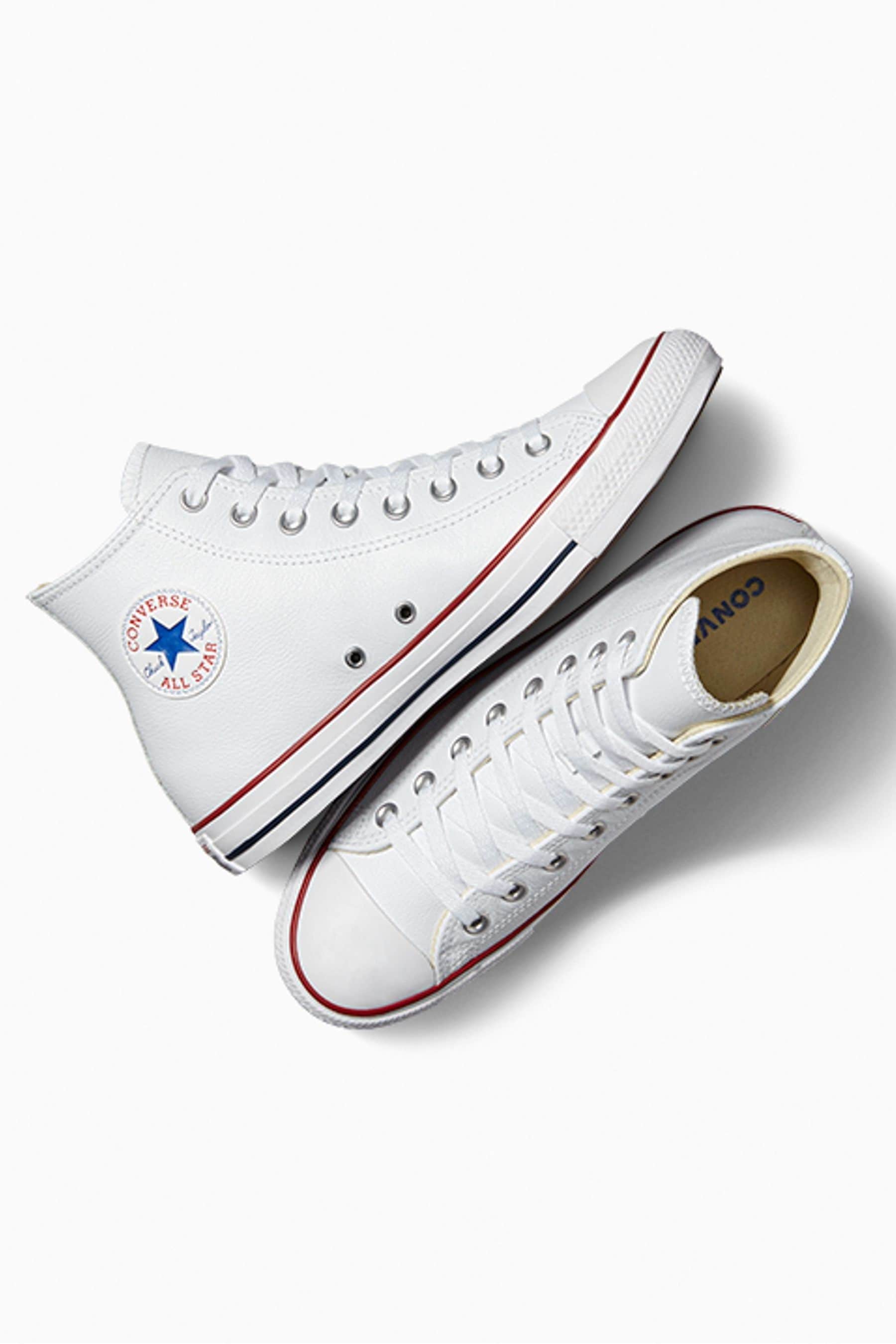 White leather converse size 7 hotsell