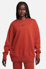 Nike Orange Phoenix Fleece Oersize Sweatshirt - Image 1 of 7