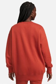 Nike Orange Phoenix Fleece Oersize Sweatshirt - Image 2 of 7
