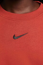 Nike Orange Phoenix Fleece Oersize Sweatshirt - Image 5 of 7