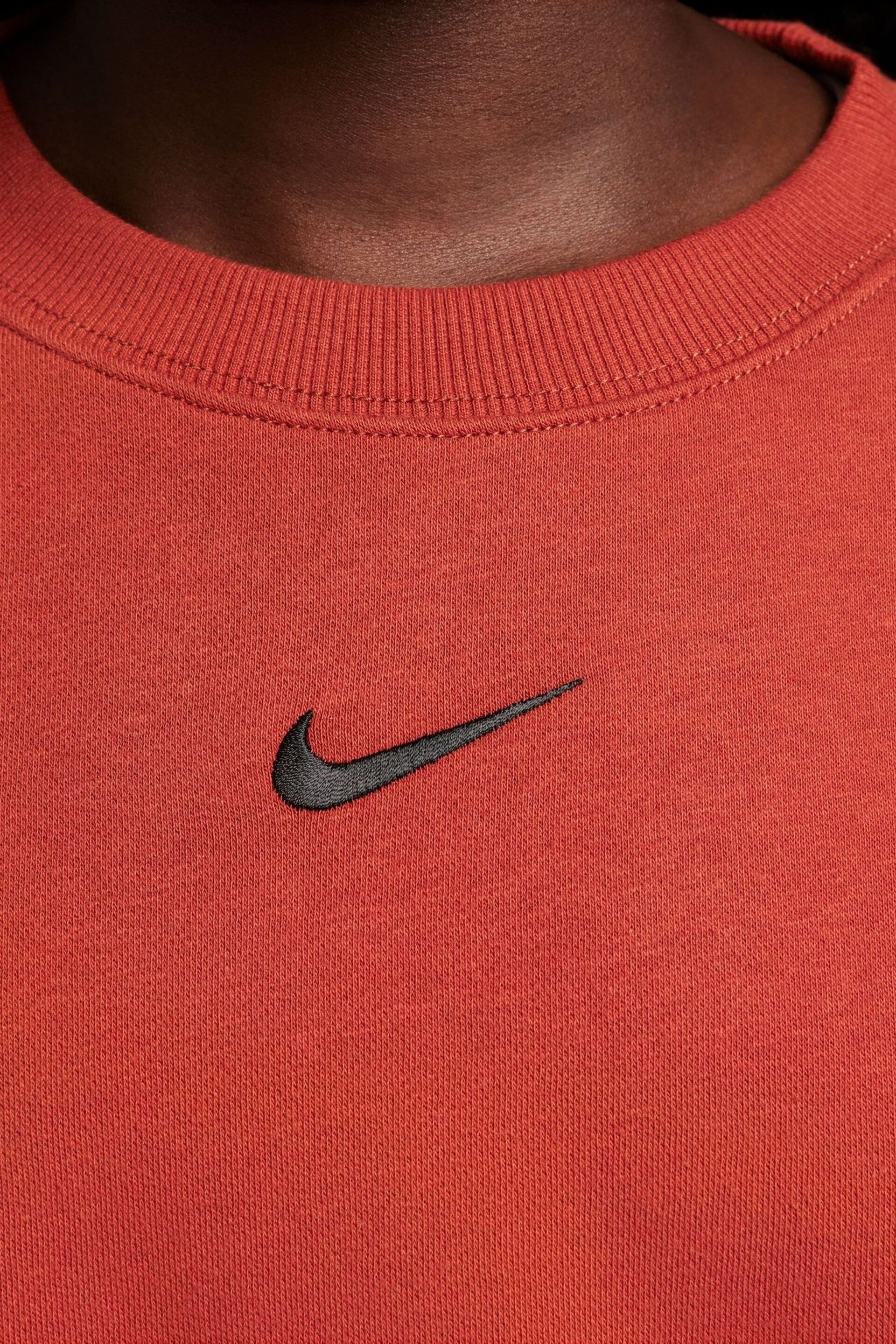 Nike Orange Phoenix Fleece Oersize Sweatshirt - Image 5 of 7