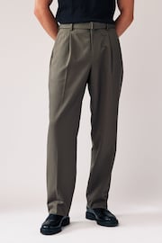 Sage Green EDIT Slouchy Style Suit Trousers - Image 1 of 9