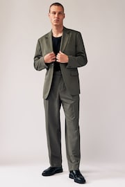 Sage Green EDIT Slouchy Style Suit Trousers - Image 2 of 9