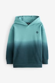 Blue 100% Cotton Dip Dyed Hoodie (3-16yrs) - Image 1 of 3