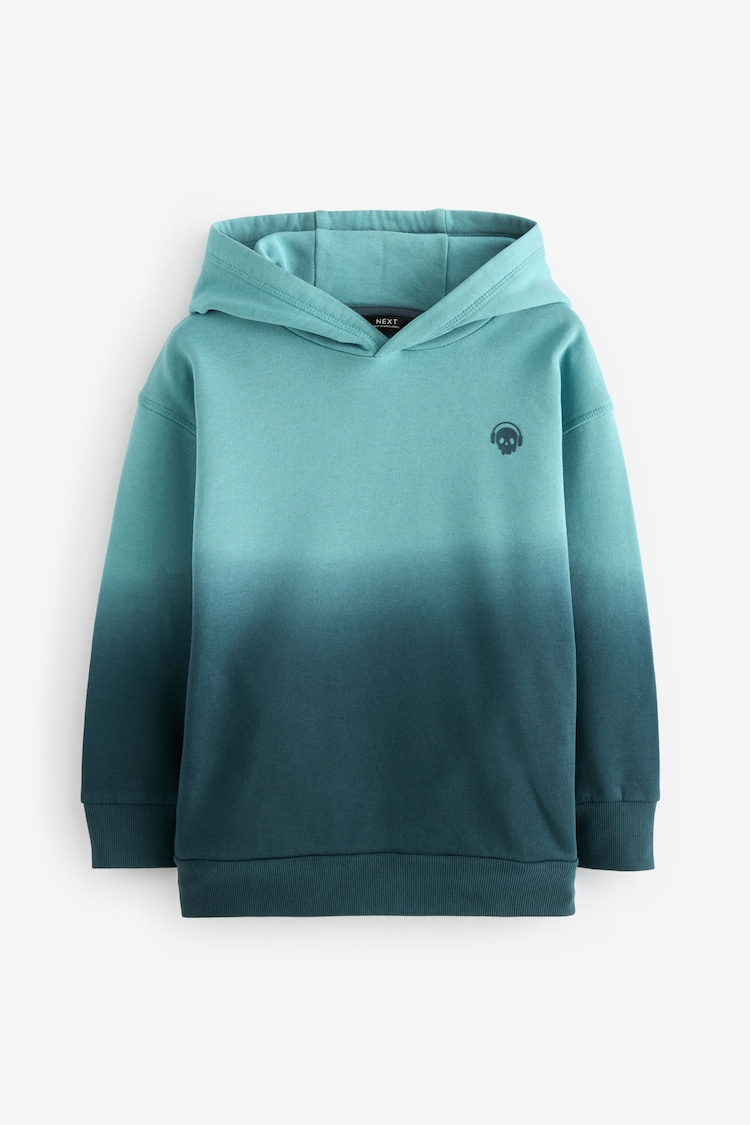 Blue 100% Cotton Dip Dyed Hoodie (3-16yrs) - Image 1 of 3