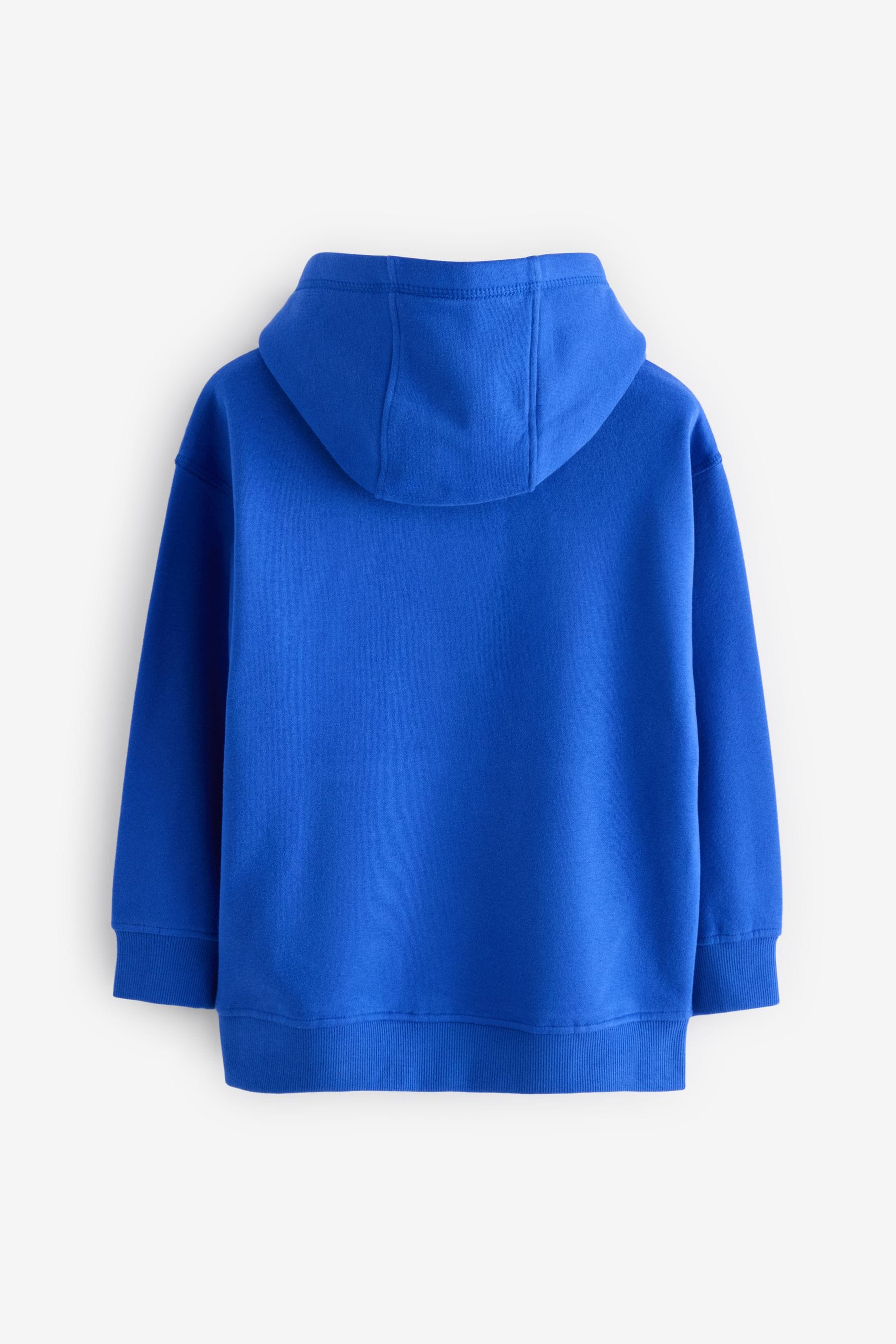 Cobalt Blue Plain Jersey Hoodie 3 16yrs