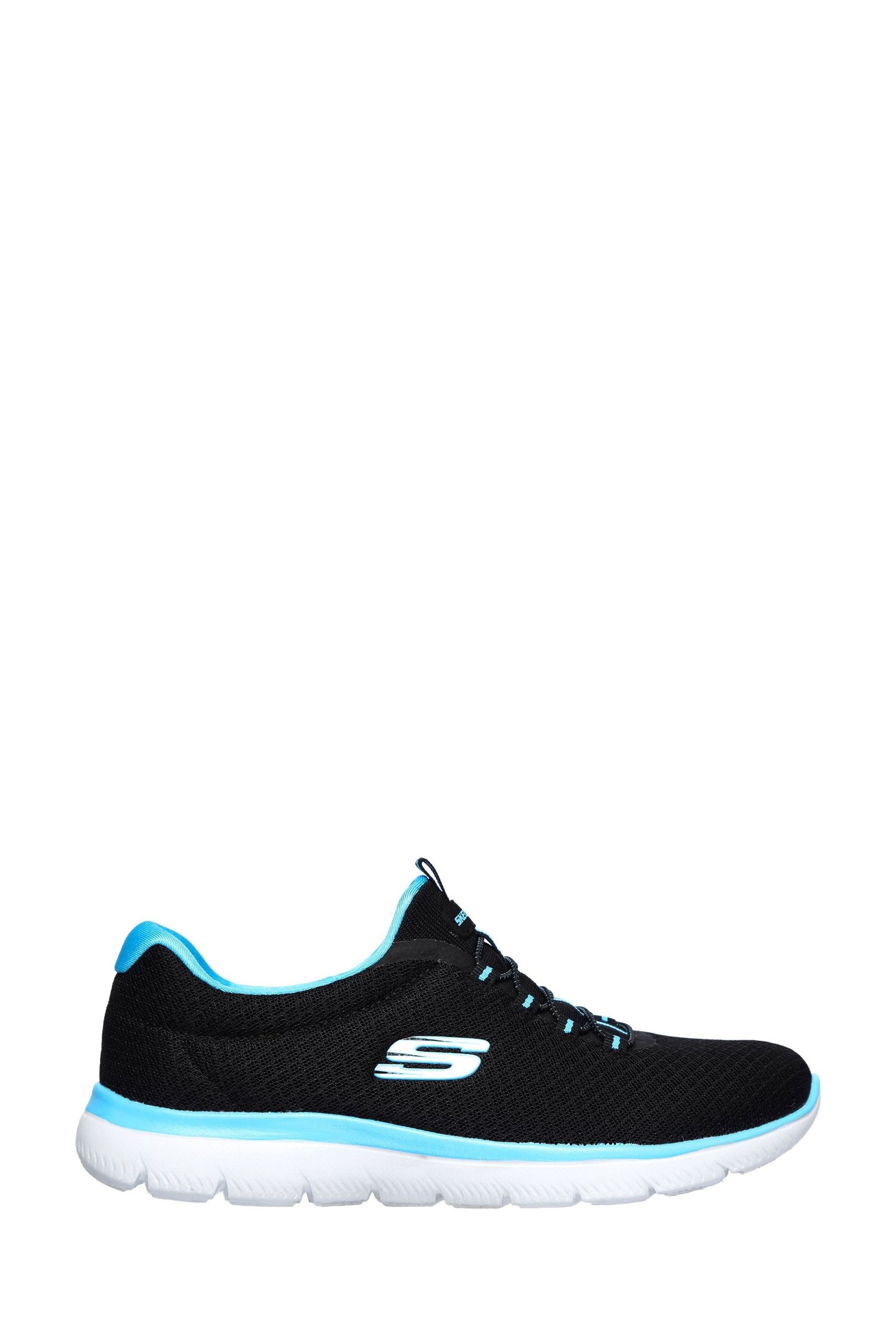 Buy Skechers Black Blue Womens Summits Slip On Sports Trainers from Next Canada