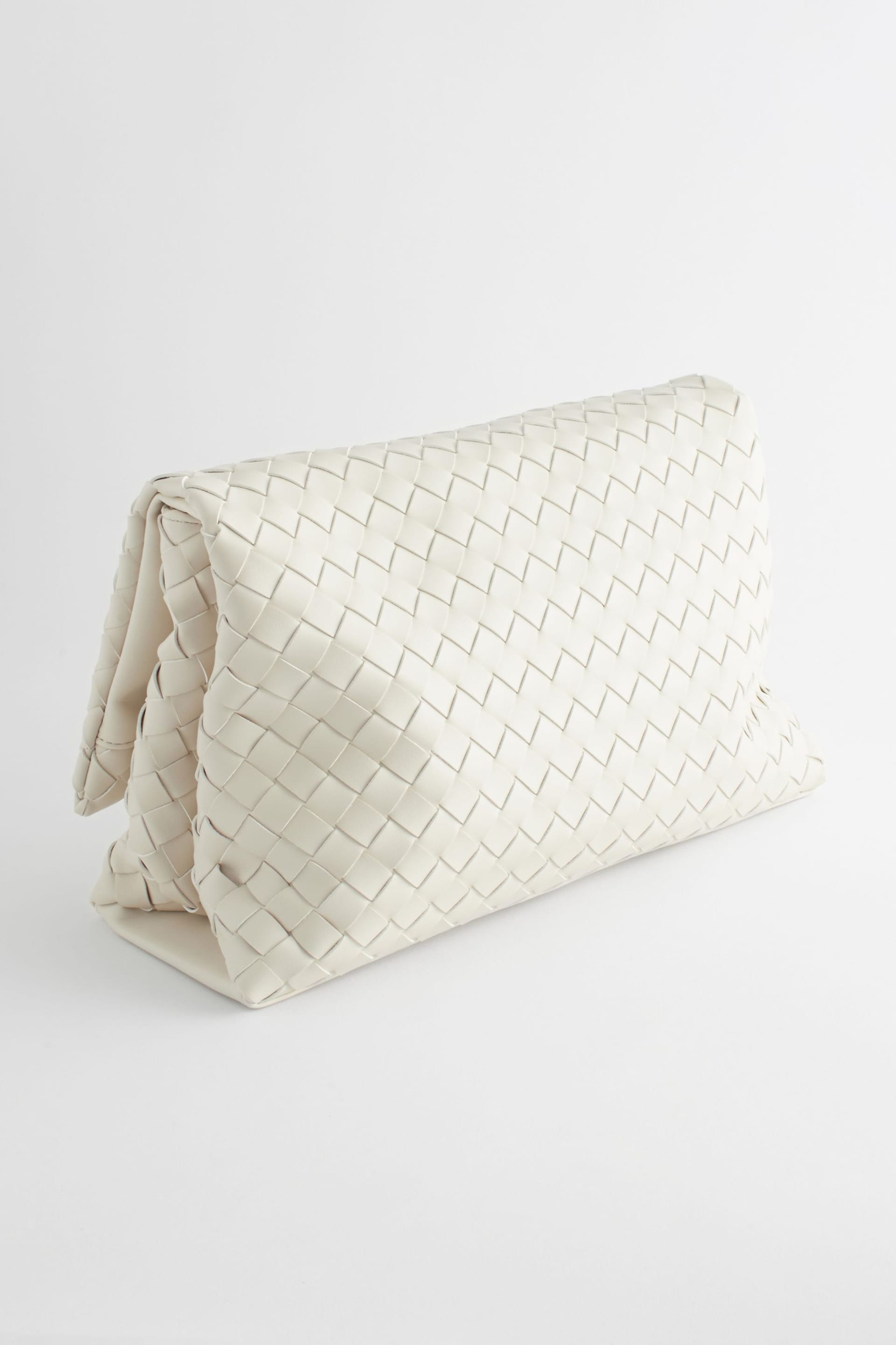 White Weave Clutch Bag - Image 5 of 9