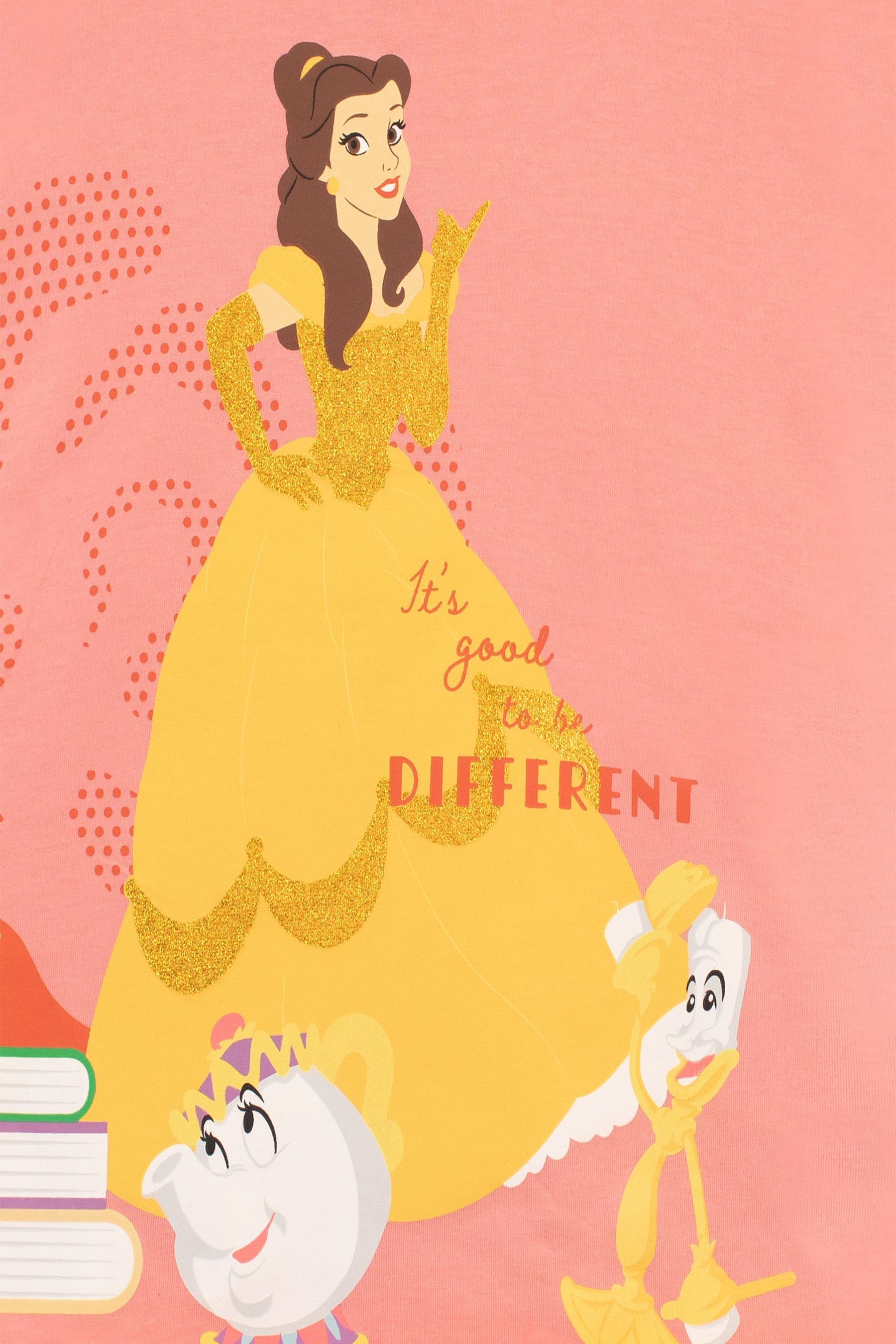 Buy Character Peach Pink Belle Disney Princess T Shirt from the