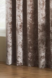 Riva Paoletti Oyster Beige Verona Crushed Velvet Eyelet Curtains - Image 3 of 4