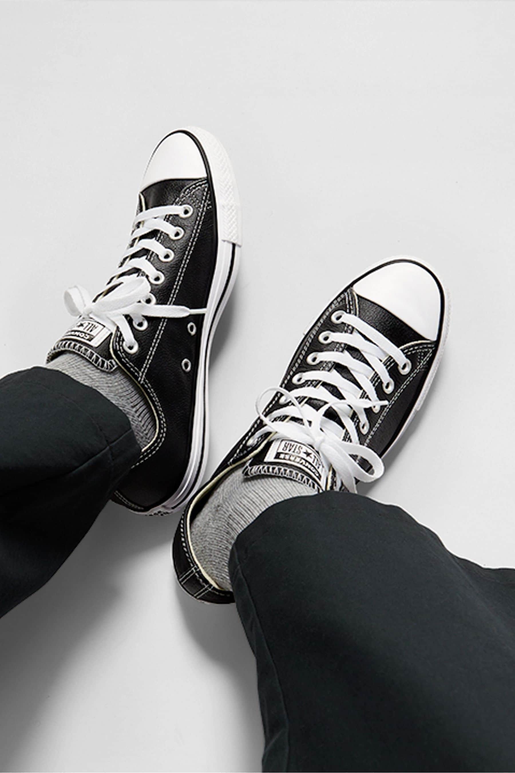 Converse Black Leather Ox Trainers