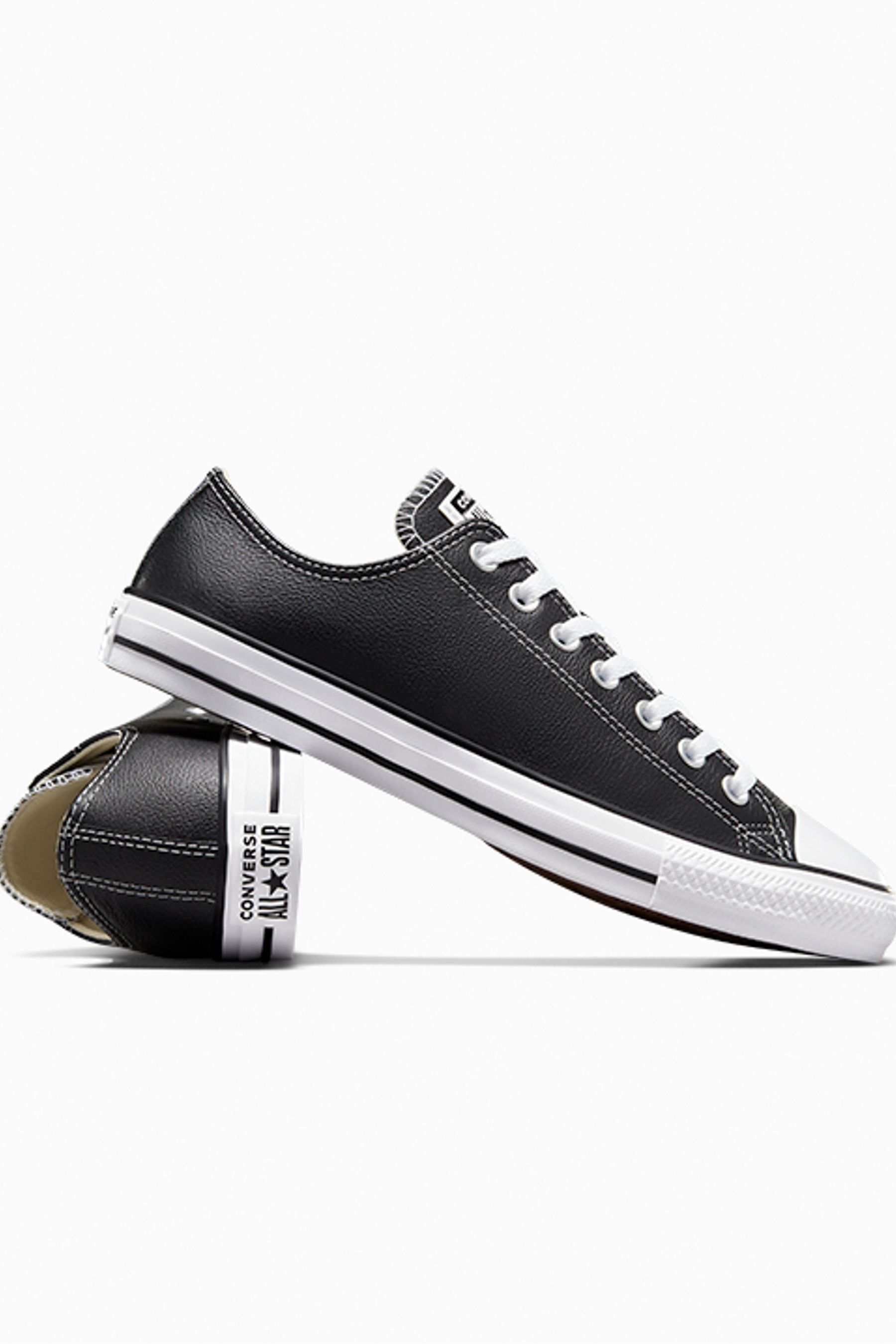 Buy Converse Black Leather Ox Trainers from the Next UK online shop