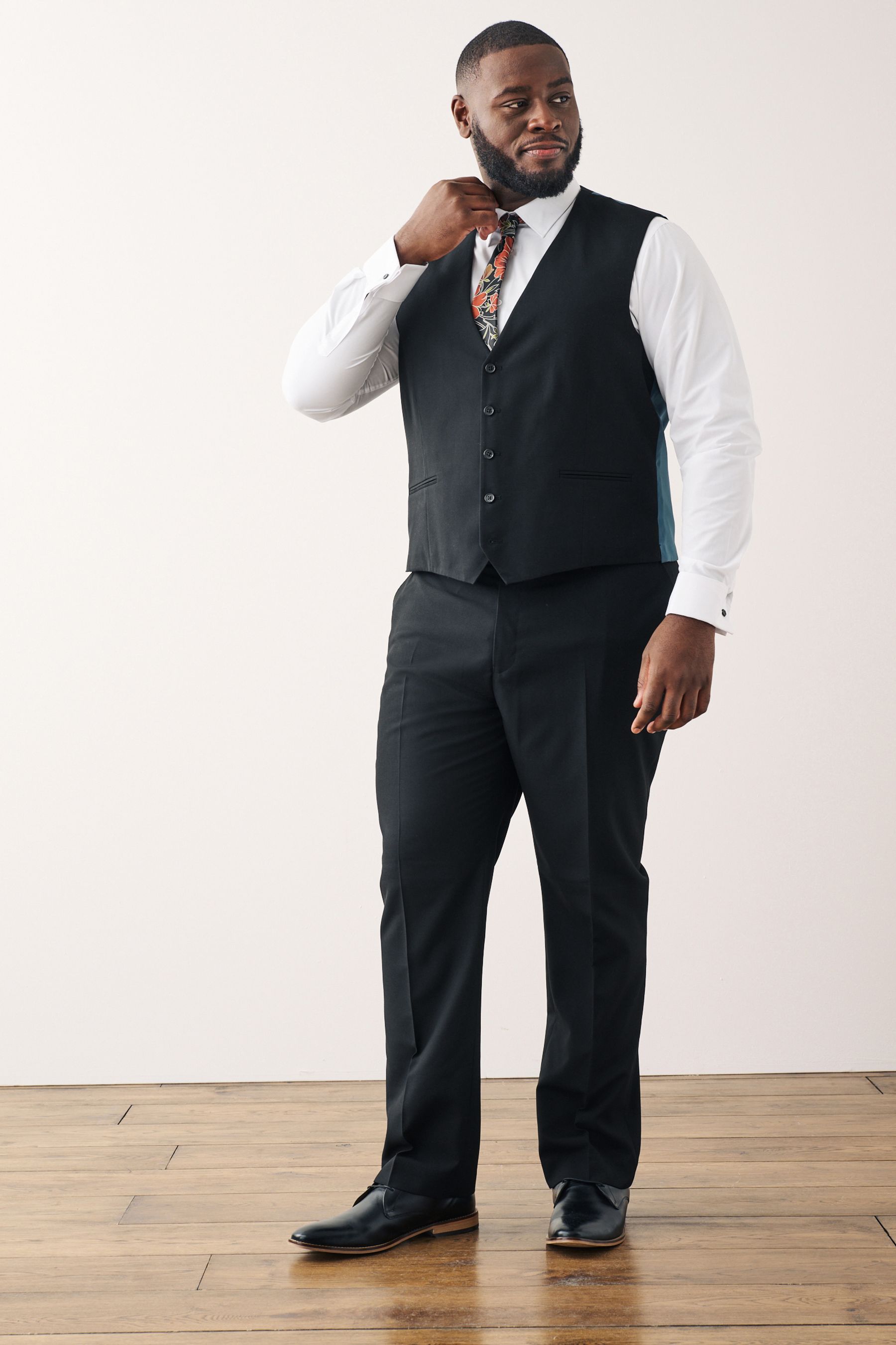 Buy Black Regular Fit Waistcoat from Next Canada