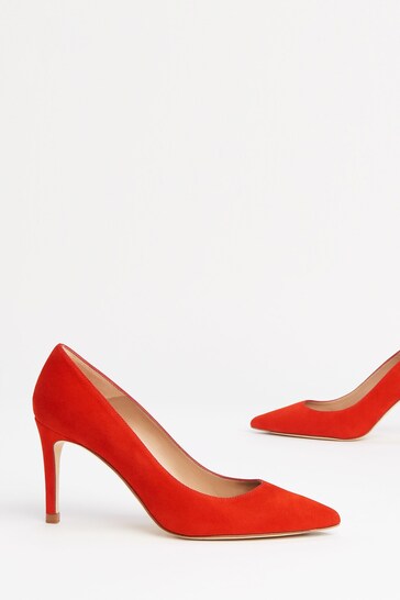 LK Bennett Red Floret Single Sole Pointed Shoes