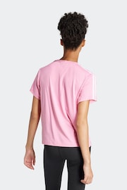 adidas Pink Aeroready Train Essentials 3-Stripes T-Shirt - Image 3 of 7