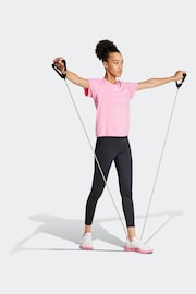 adidas Pink Aeroready Train Essentials 3-Stripes T-Shirt - Image 4 of 7