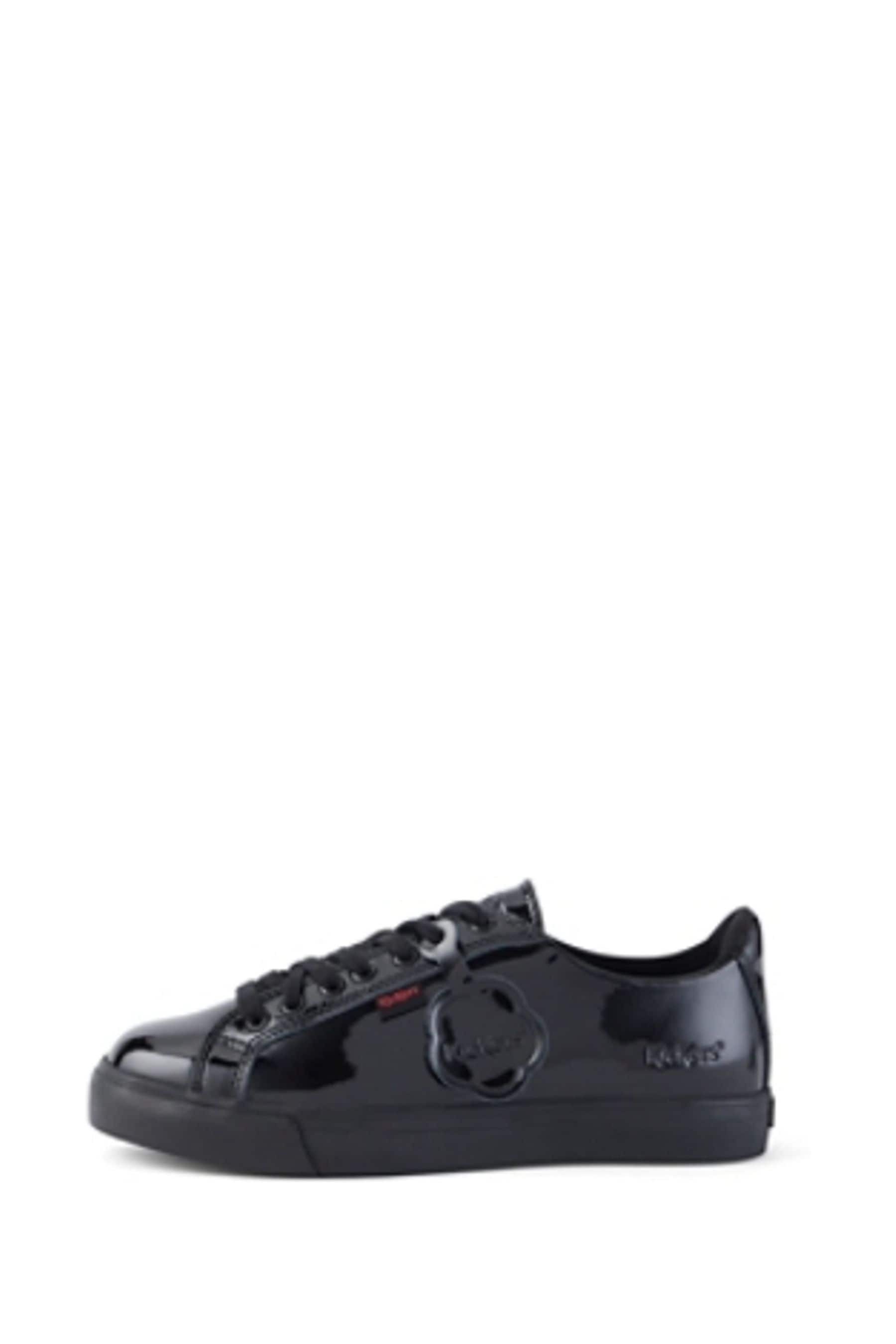 Black tovni lacer flat shoes sales