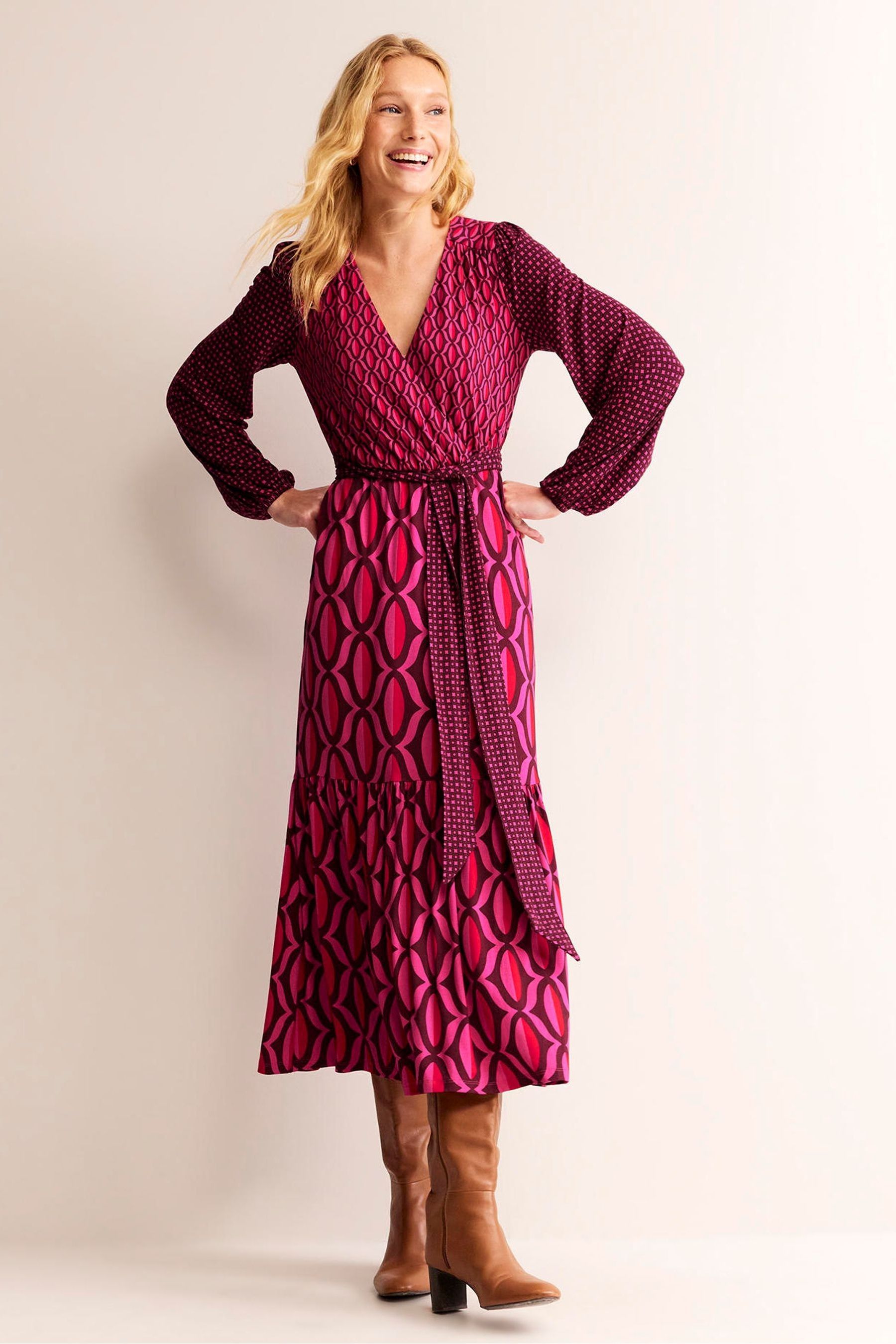 Boden jersey wrap dress hotsell