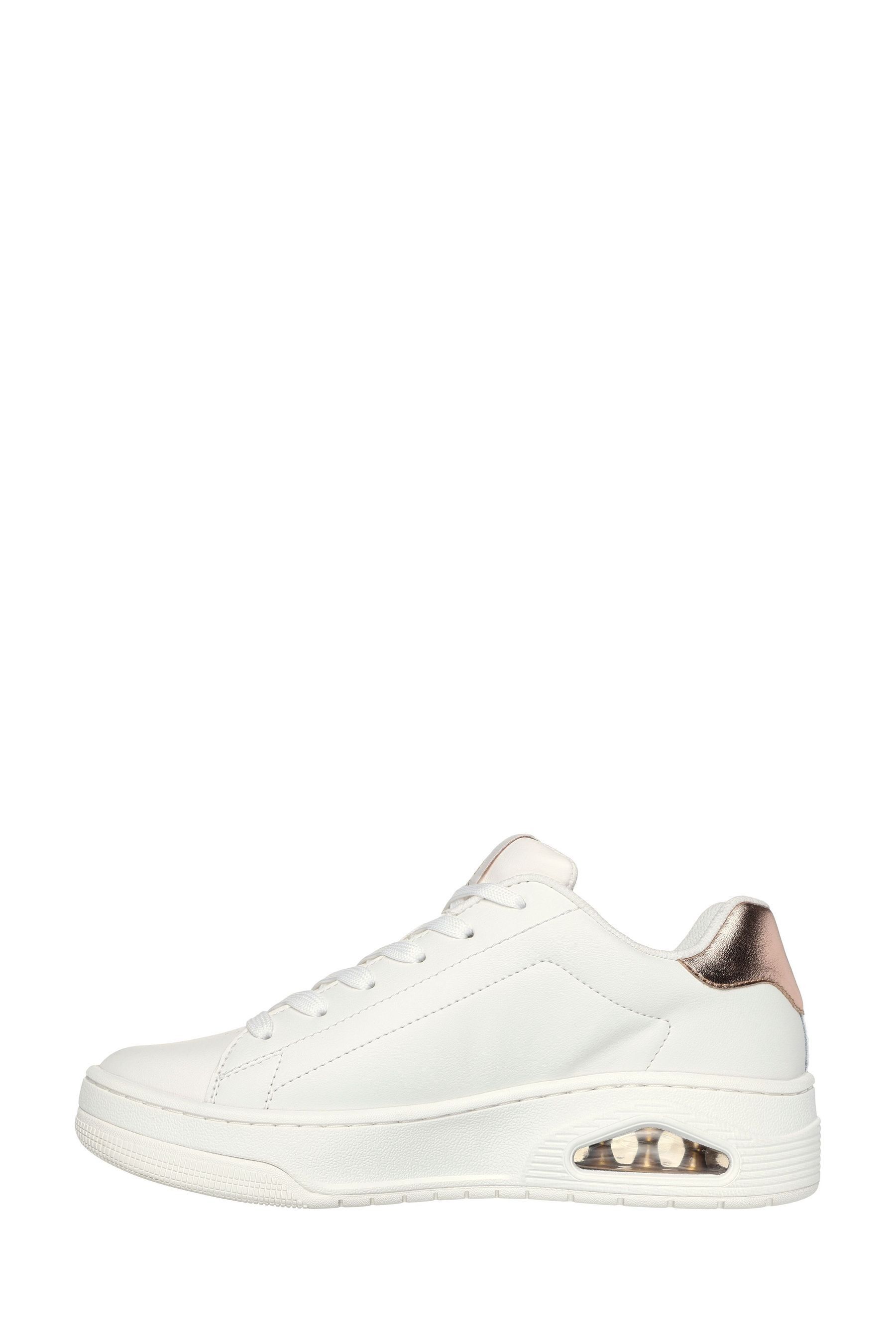 Skechers White Uno Court Trainers