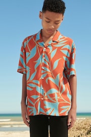 Hawaiian Red Short Sleeve Printed Shirt (3-16yrs) - Image 1 of 5