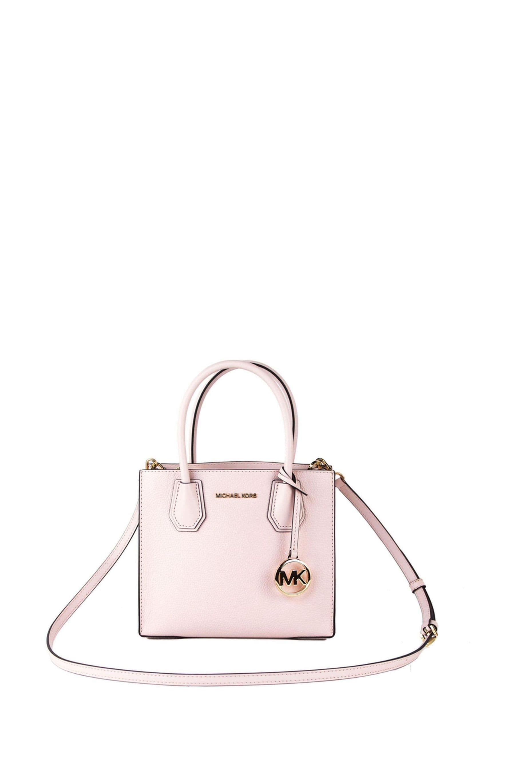 Buy Michael Kors Medium Pink Mercer Messenger Handbag from the