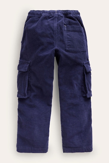 Boden Blue Cord Cargo Trousers