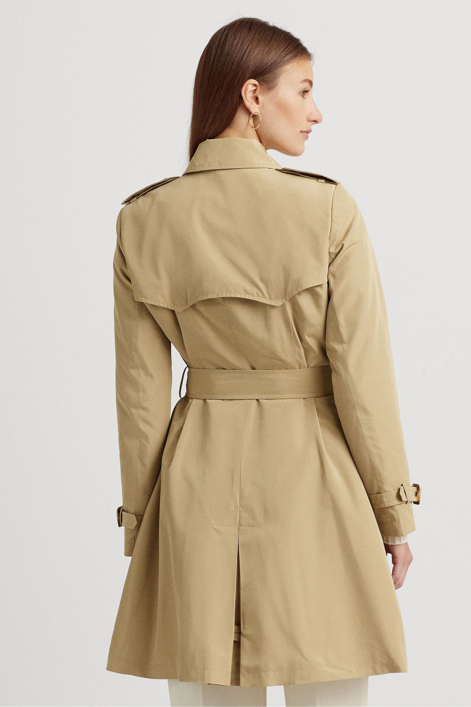Buy Lauren Ralph Lauren Tan Brown Belted Double Breasted Trench Coat from Next Luxembourg