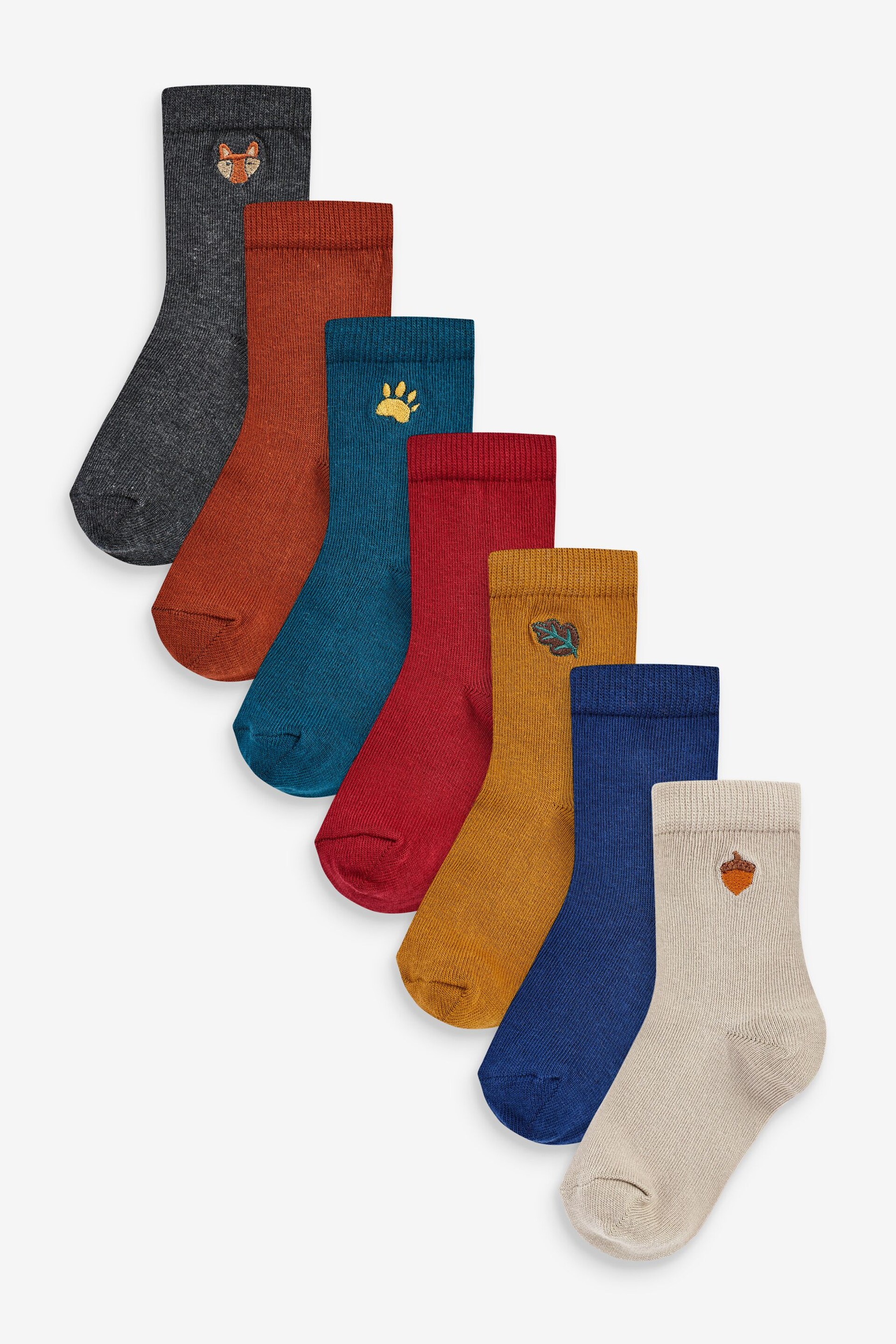 Multi Rib Socks 7 Pack - Image 1 of 7