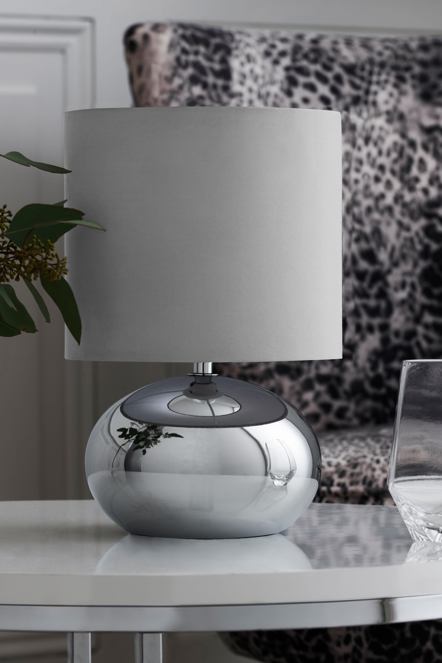 Next chrome outlet table lamp