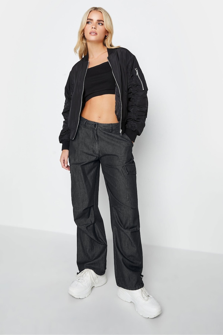 PixieGirl Petite Grey Parachute Trousers - Image 2 of 3