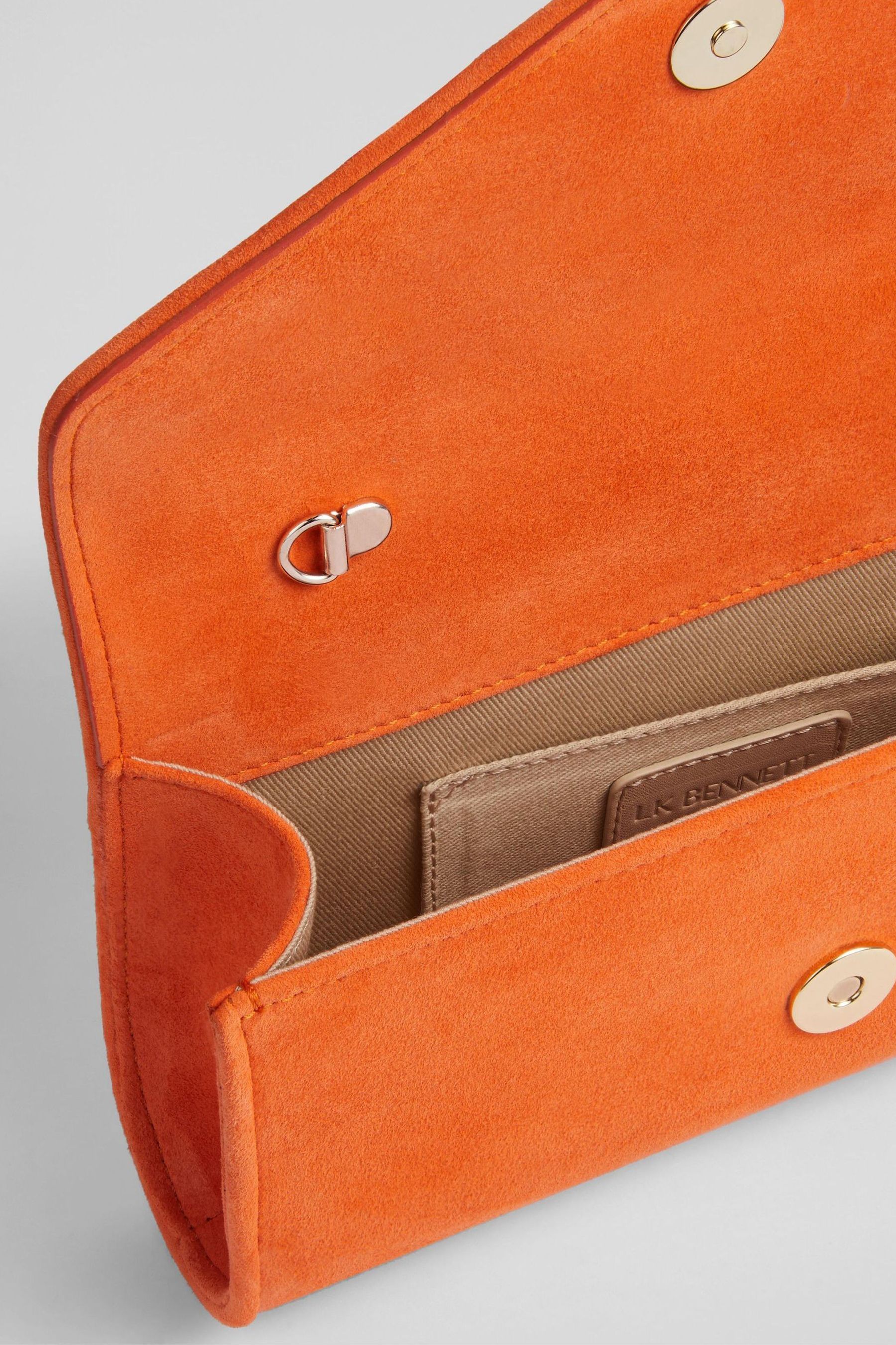 Buy LK Bennett Orange Suede Clutch Bag from the Next UK online shop