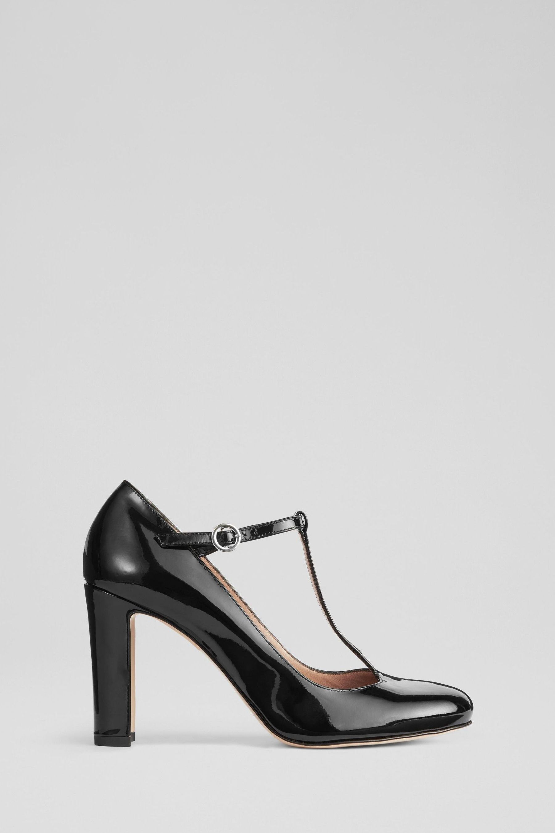 Buy LK Bennett Black Patent Leather Annalise T Bar Shoes from the Next UK online shop